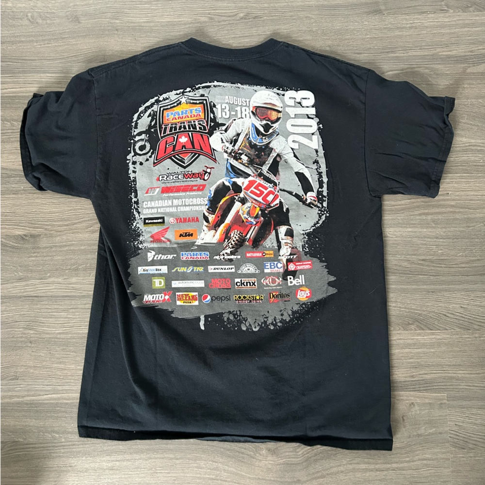 Canadian Motocross Grand National Champ 2013 Front and Back Graphic Tee